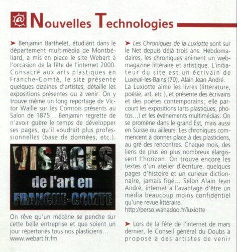 Articles de la revue Aperçus... mai 2001