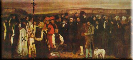L'enterrement à Ornans par Courbet
