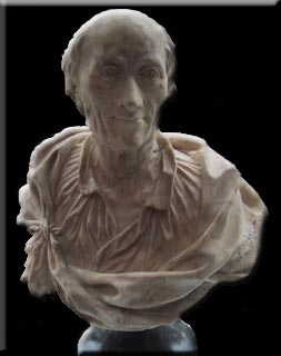 Buste de Voltaire  albâtre Musée des Beaux Arts de Lons-le-Saunier