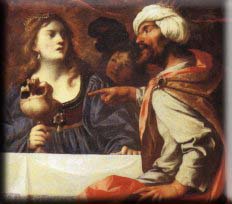 Rosemonde forcée de boire dans le crâne de son père par Vecchia